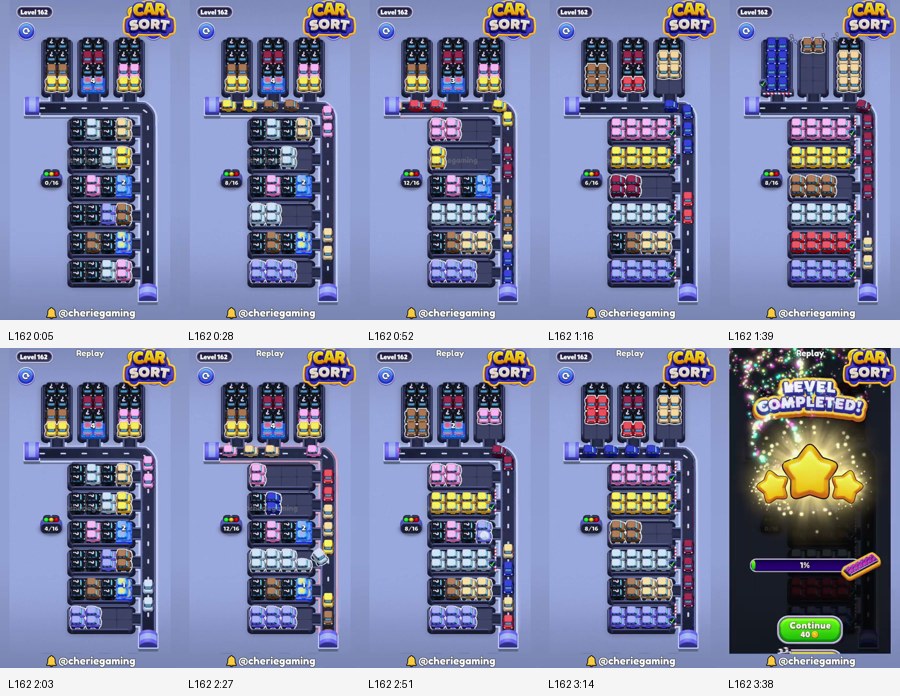Car Sort: Color Puzzle Level 162 route reference