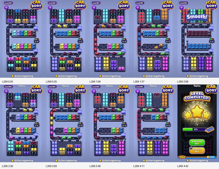 Car Sort: Color Puzzle Level 269 route reference