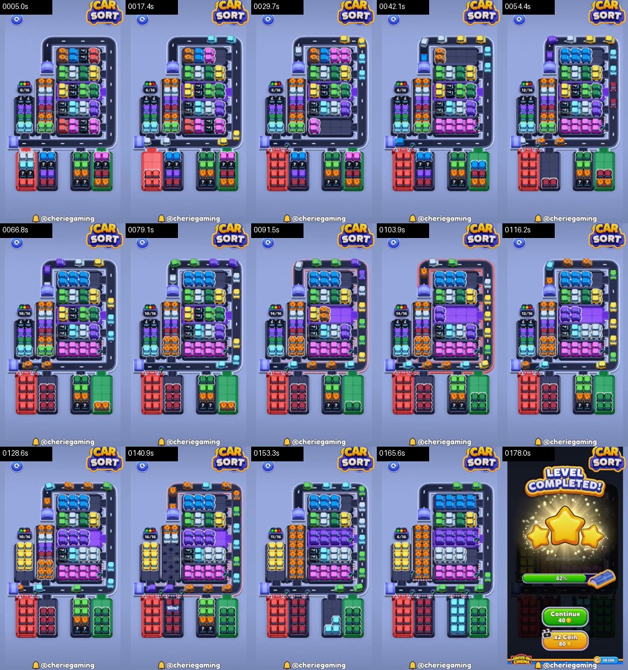 Car Sort: Color Puzzle Level 291 route reference