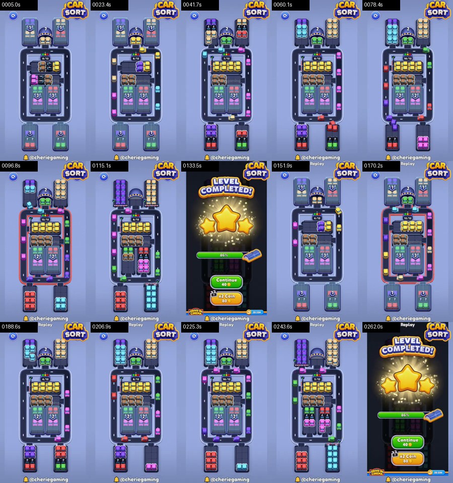 Car Sort: Color Puzzle Level 293 route reference