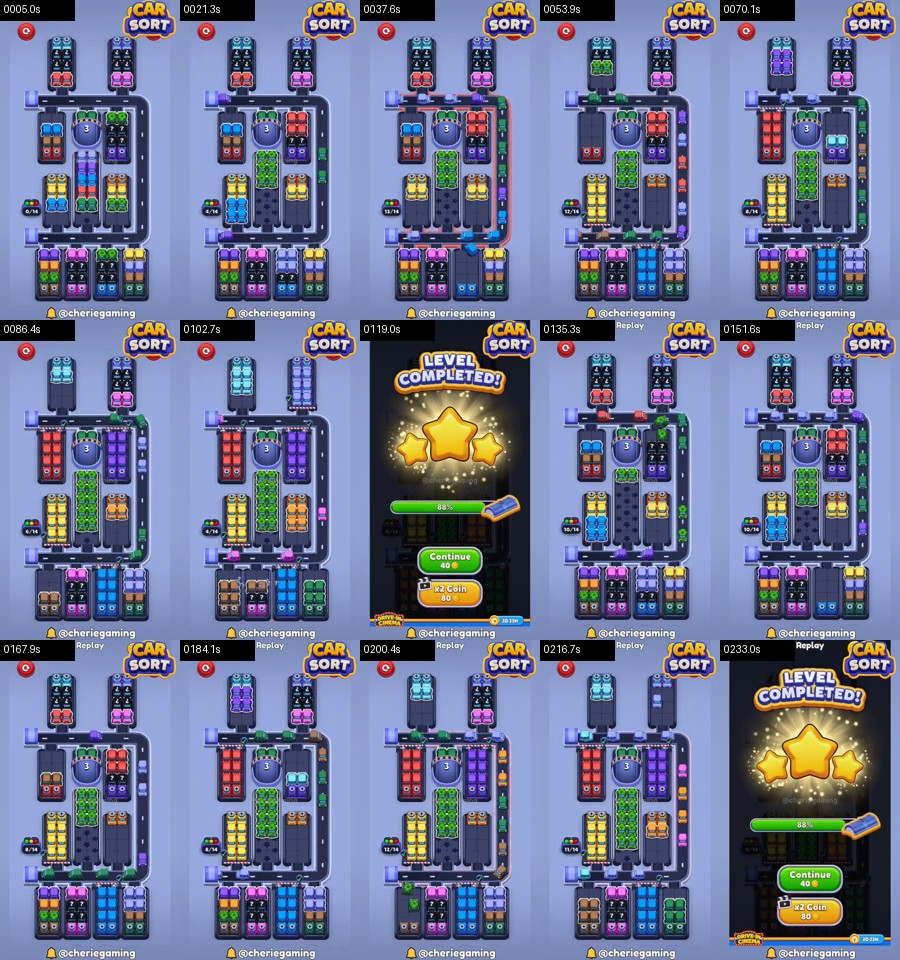 Car Sort: Color Puzzle Level 294 route reference