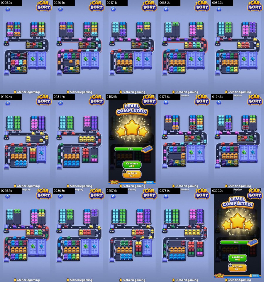 Car Sort: Color Puzzle Level 295 route reference