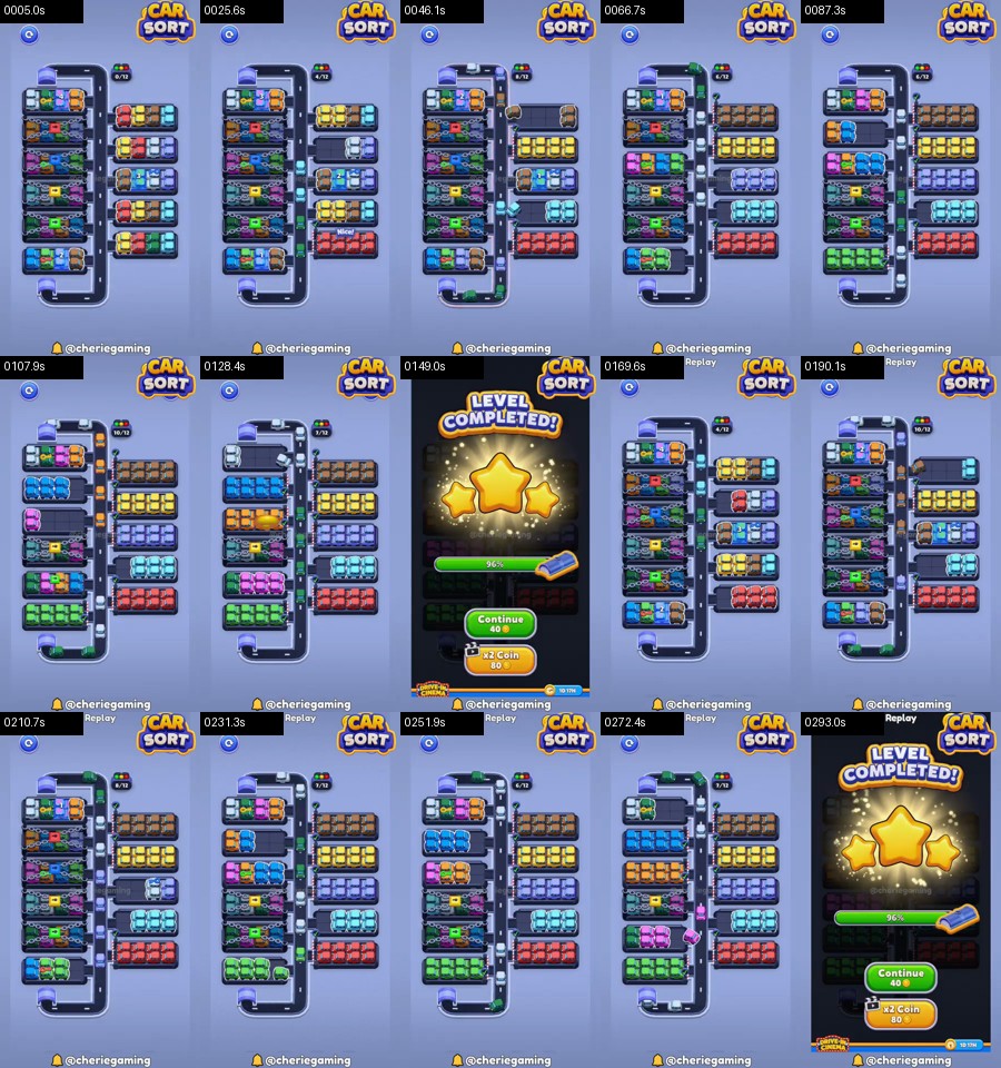 Car Sort: Color Puzzle Level 298 route reference