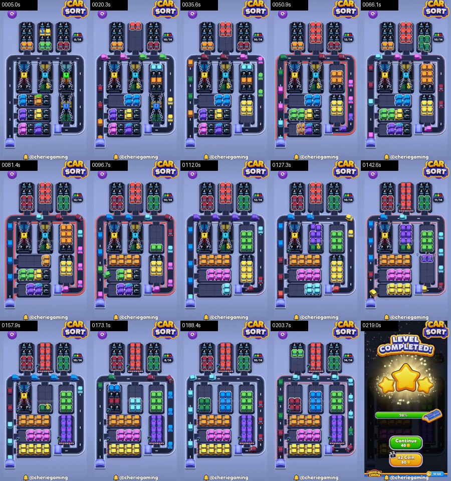 Car Sort: Color Puzzle Level 299 route reference