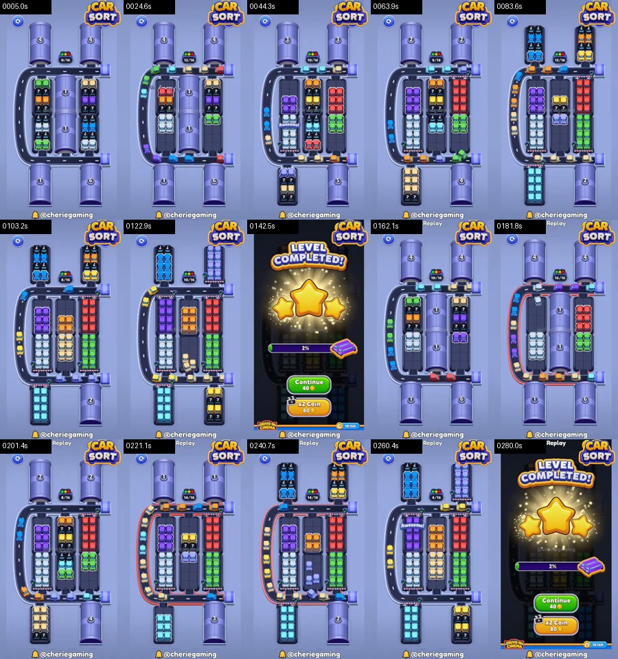 Car Sort: Color Puzzle Level 302 route reference