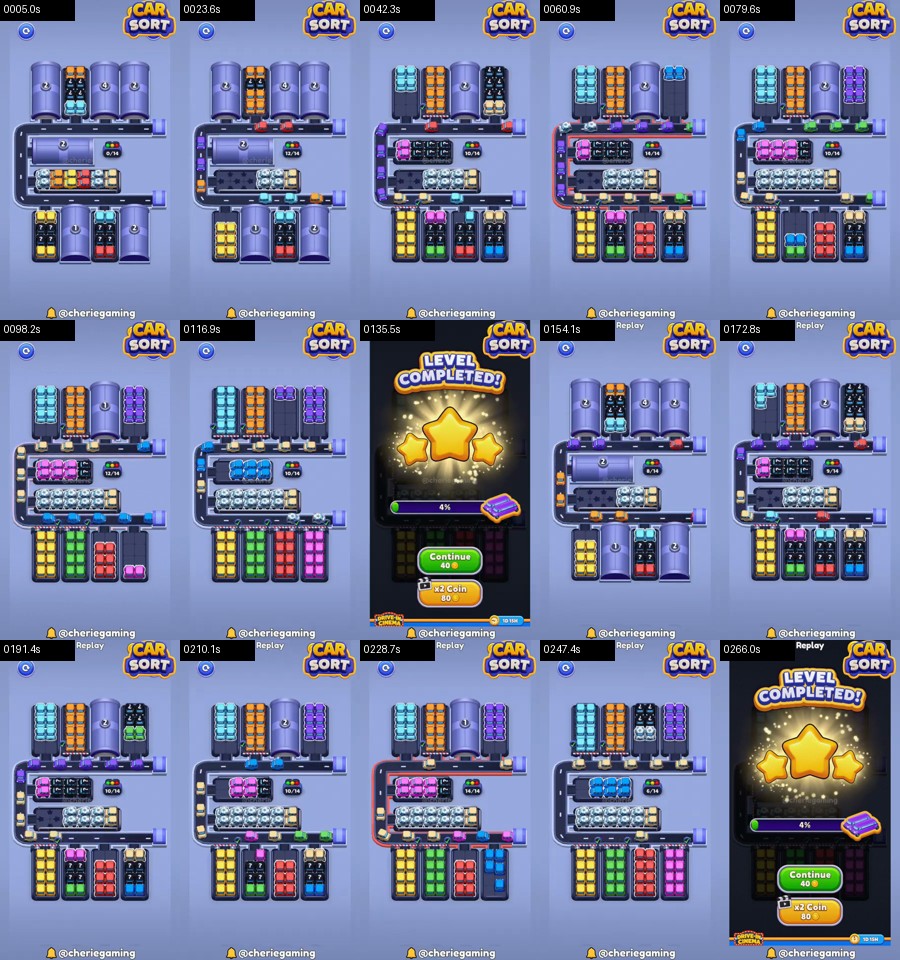 Car Sort: Color Puzzle Level 303 route reference
