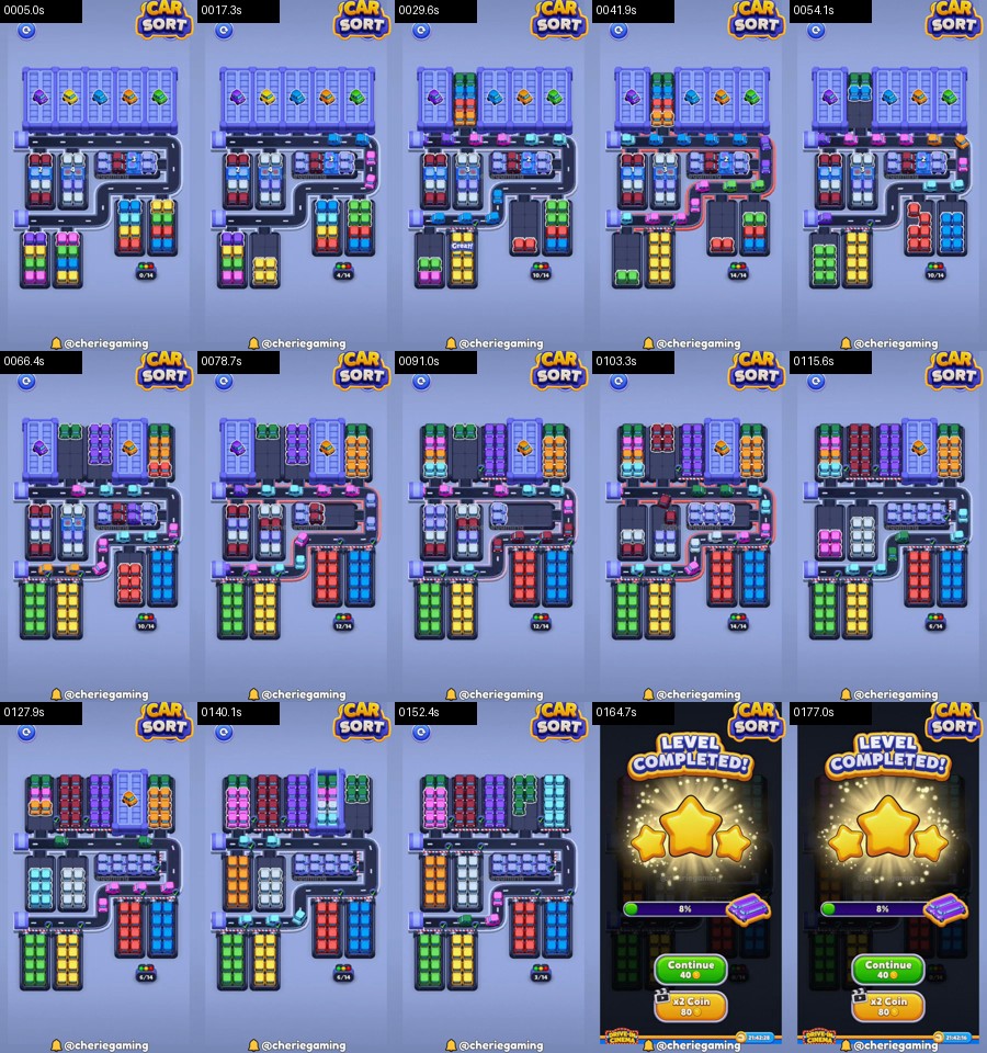 Car Sort: Color Puzzle Level 305 route reference
