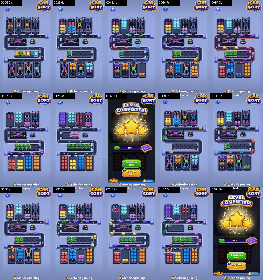 Car Sort: Color Puzzle Level 308 route reference