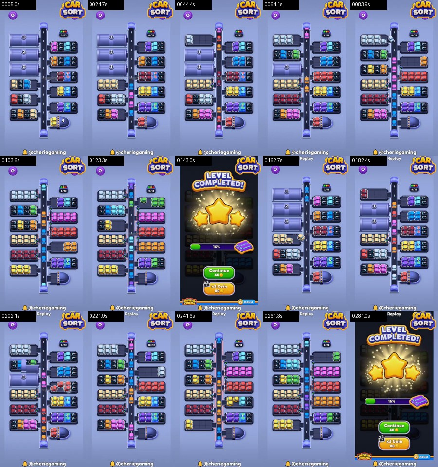 Car Sort: Color Puzzle Level 309 route reference