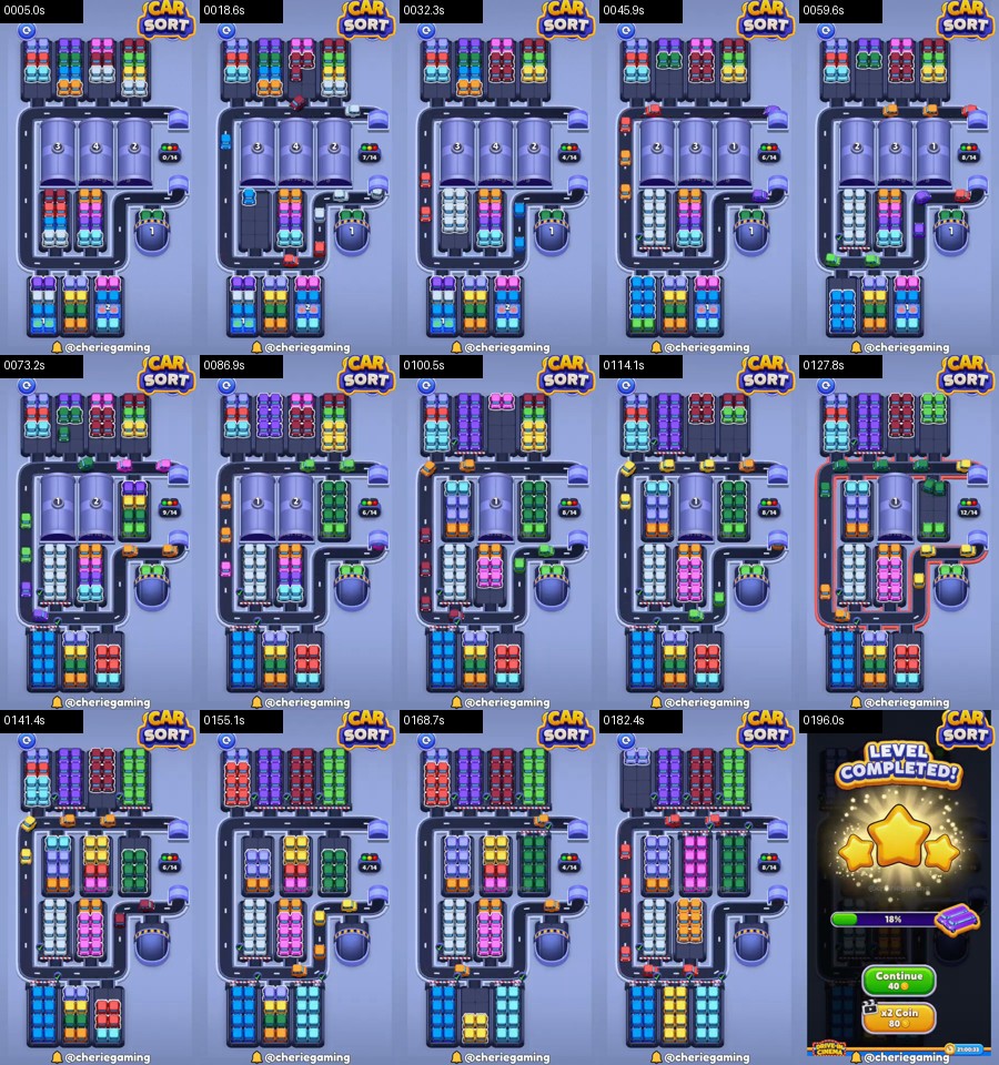 Car Sort: Color Puzzle Level 310 route reference