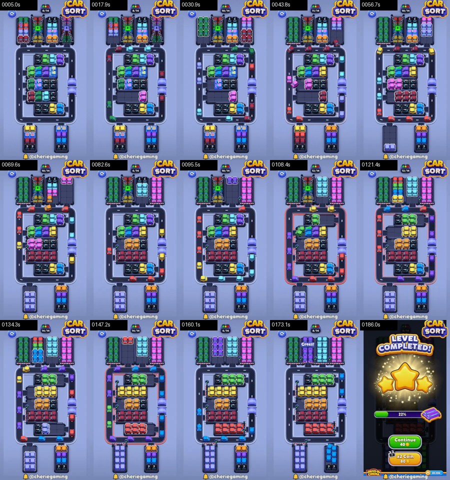Car Sort: Color Puzzle Level 312 route reference