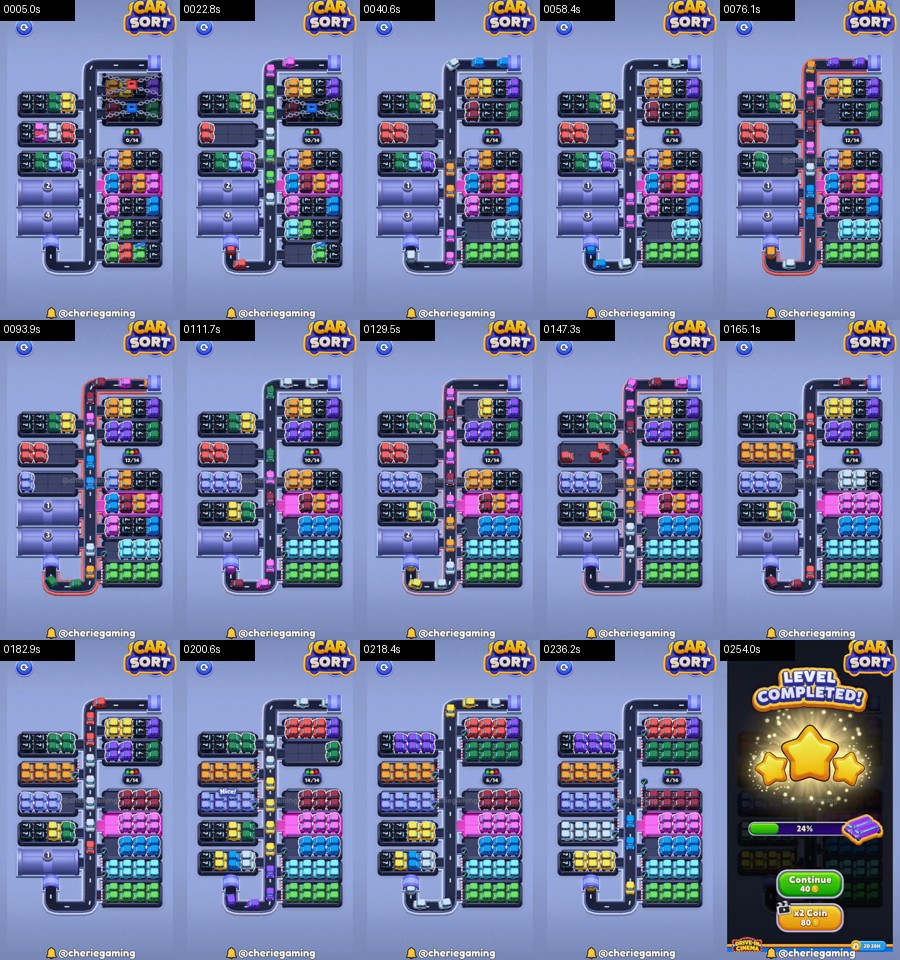 Car Sort: Color Puzzle Level 313 route reference