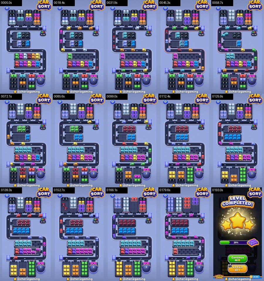 Car Sort: Color Puzzle Level 315 route reference