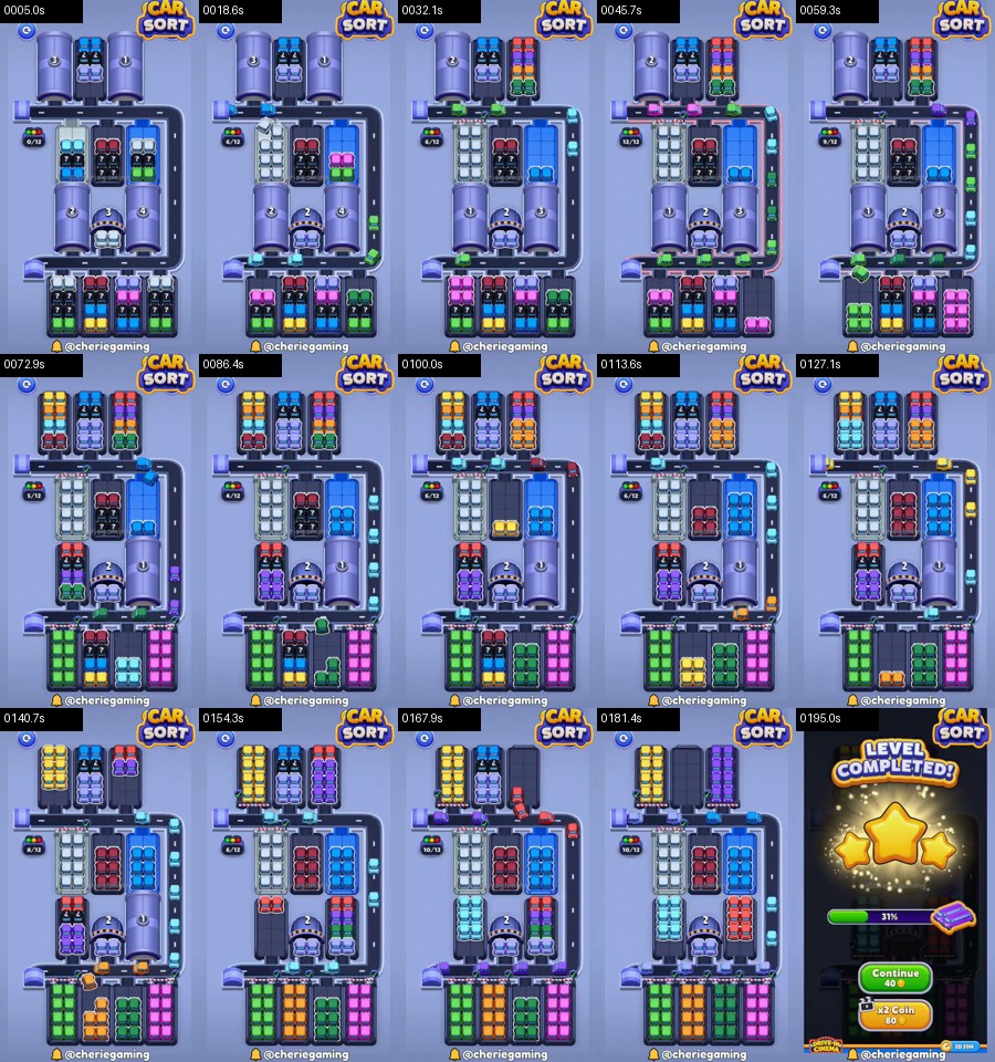 Car Sort: Color Puzzle Level 316 route reference