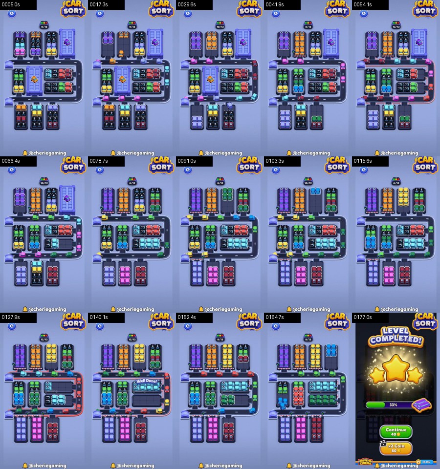 Car Sort: Color Puzzle Level 317 route reference