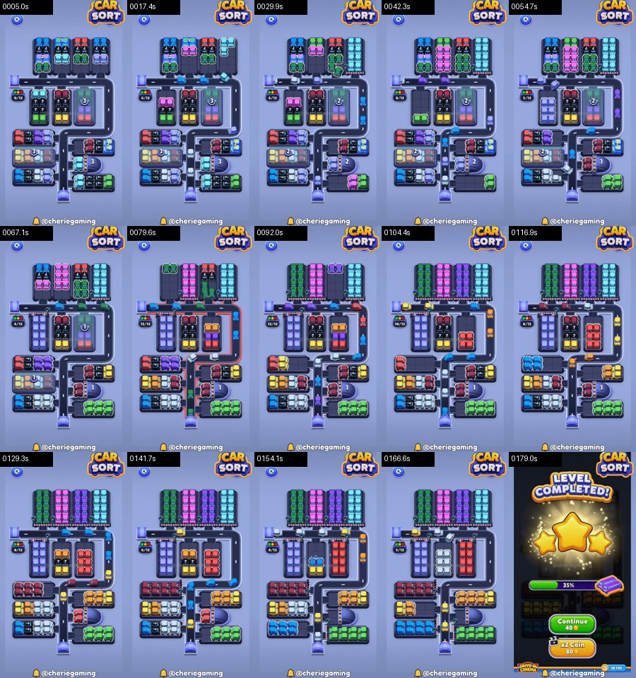 Car Sort: Color Puzzle Level 318 route reference