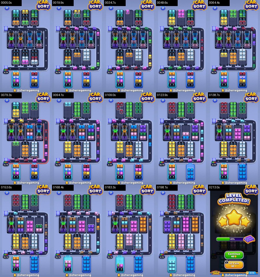 Car Sort: Color Puzzle Level 321 route reference