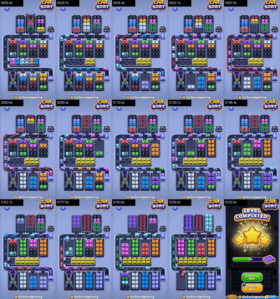 Car Sort: Color Puzzle Level 326 route reference