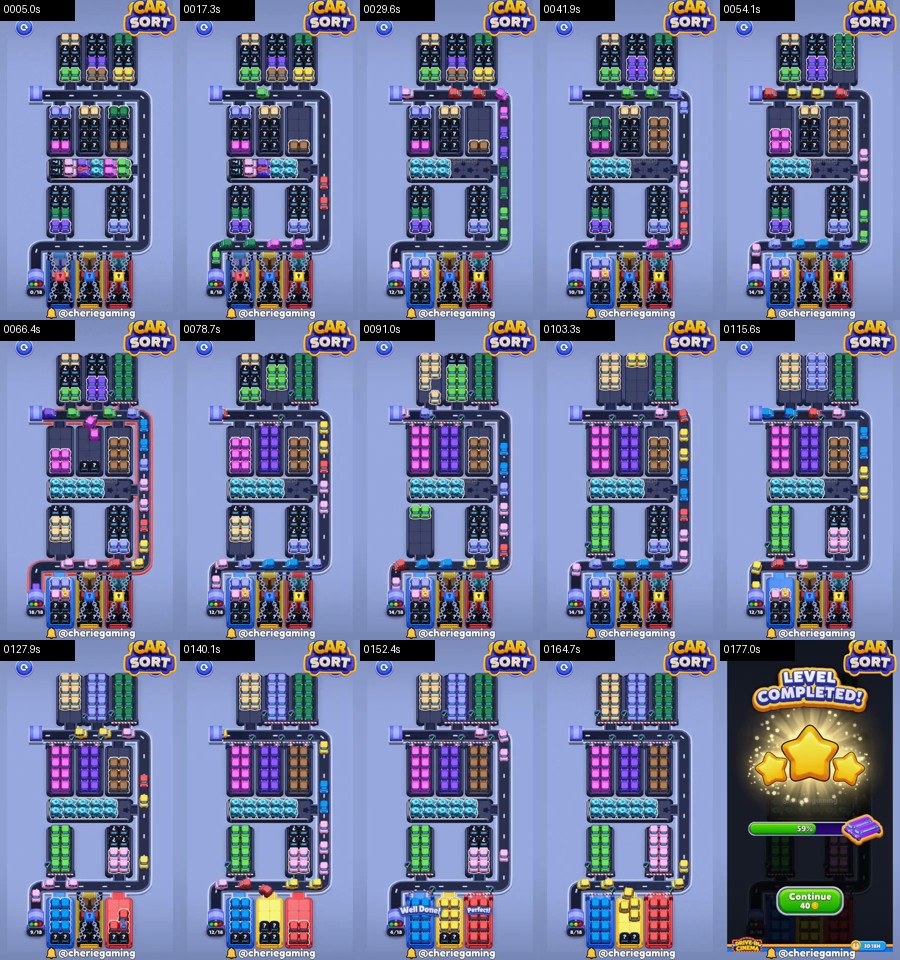 Car Sort: Color Puzzle Level 330 route reference