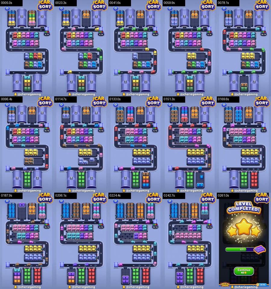 Car Sort: Color Puzzle Level 331 route reference