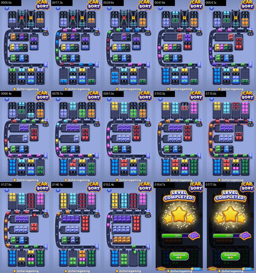 Car Sort: Color Puzzle Level 332 route reference