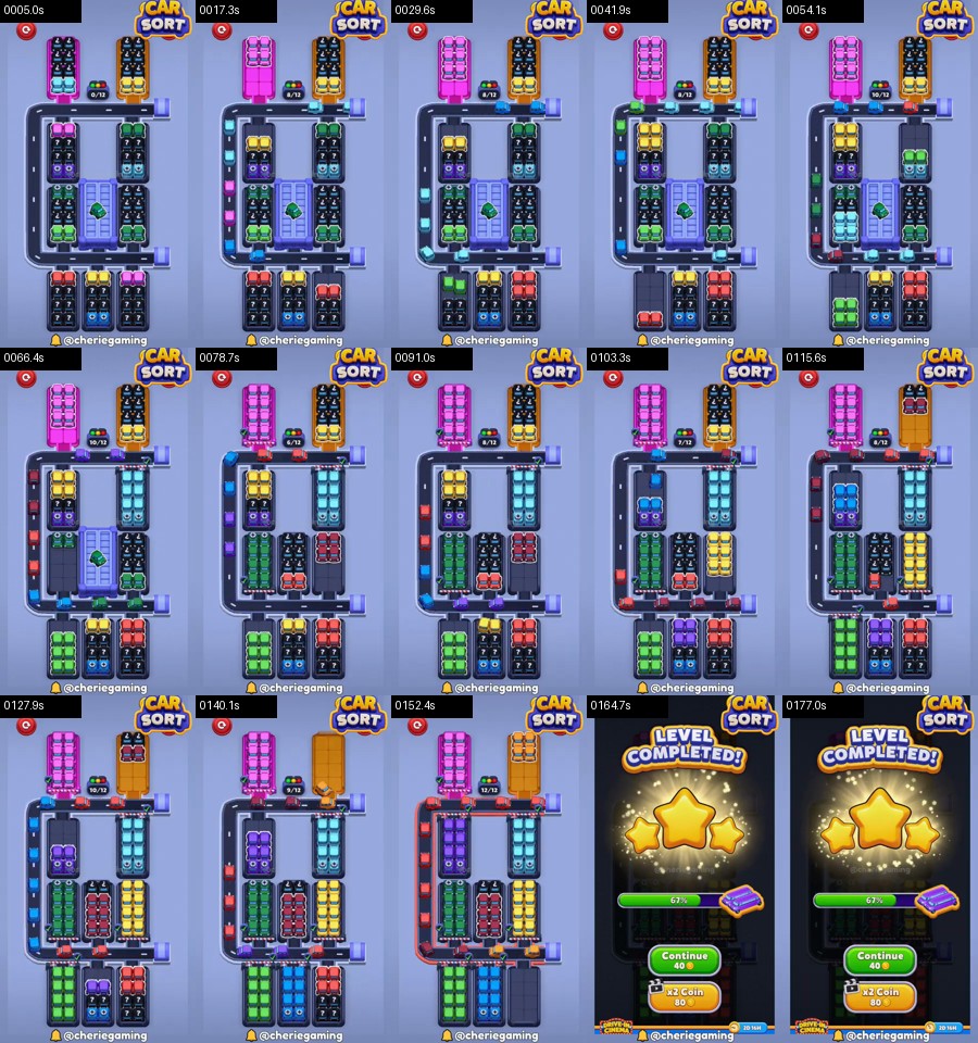 Car Sort: Color Puzzle Level 334 route reference