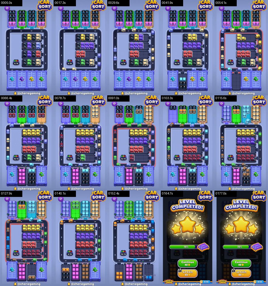 Car Sort: Color Puzzle Level 339 route reference