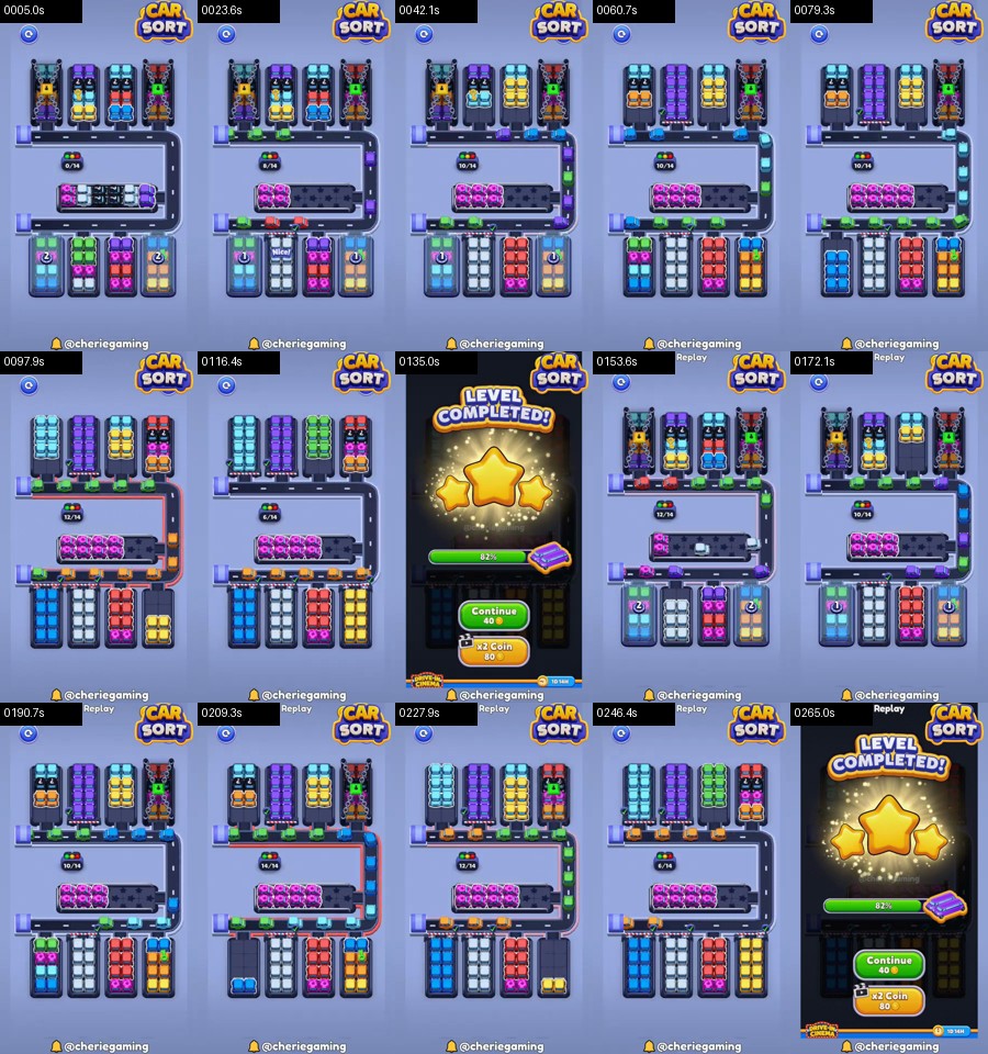 Car Sort: Color Puzzle Level 341 route reference