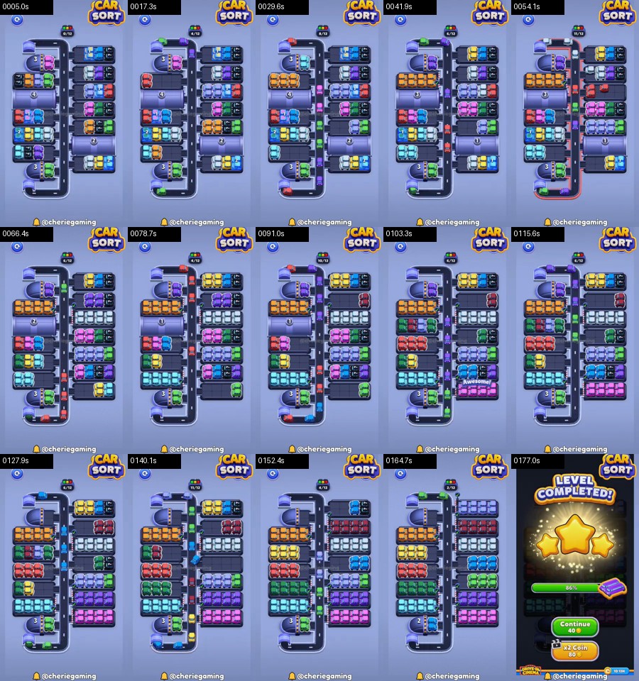 Car Sort: Color Puzzle Level 343 route reference