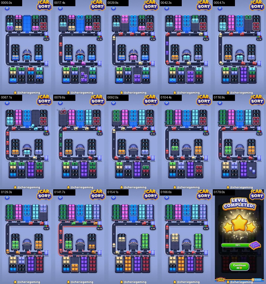 Car Sort: Color Puzzle Level 345 route reference