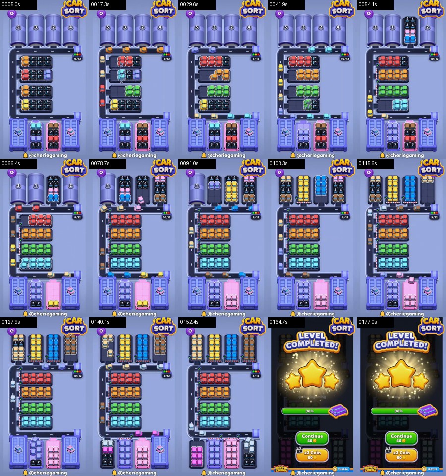 Car Sort: Color Puzzle Level 349 route reference