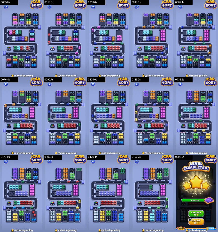 Car Sort: Color Puzzle Level 350 route reference