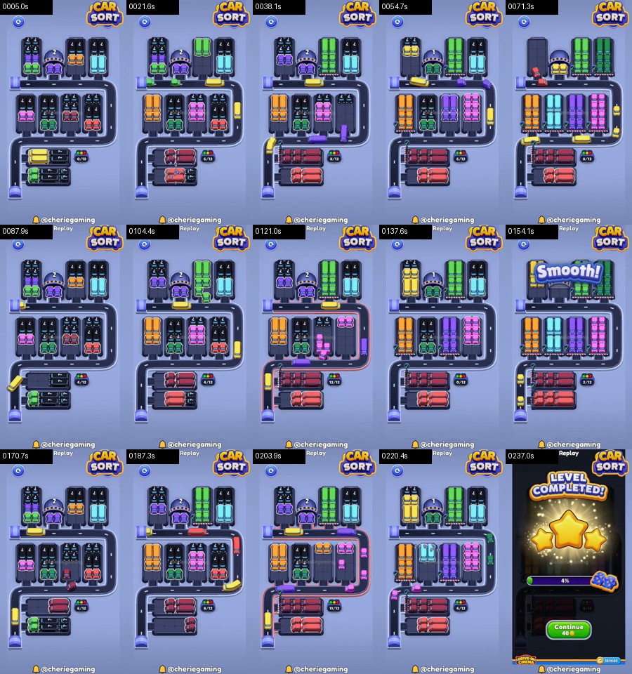 Car Sort: Color Puzzle Level 353 route reference