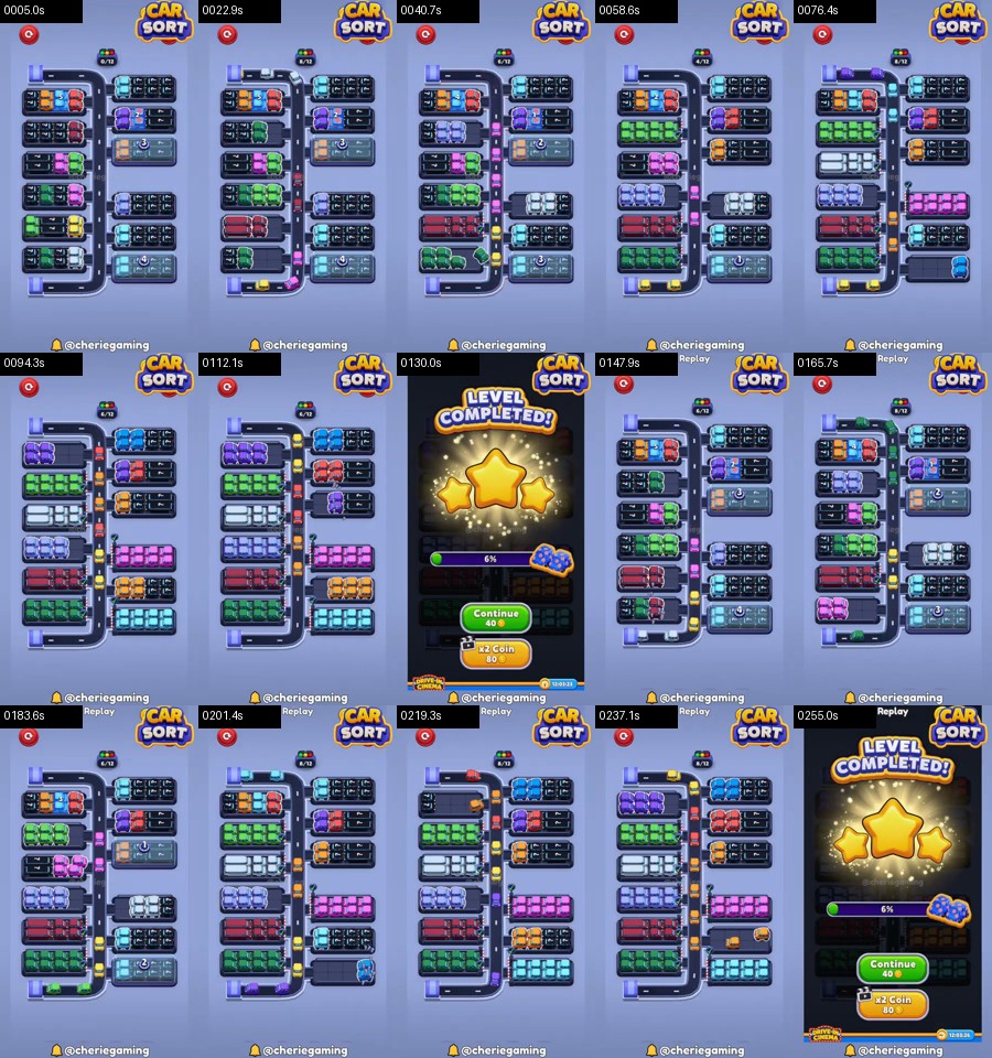Car Sort: Color Puzzle Level 354 route reference