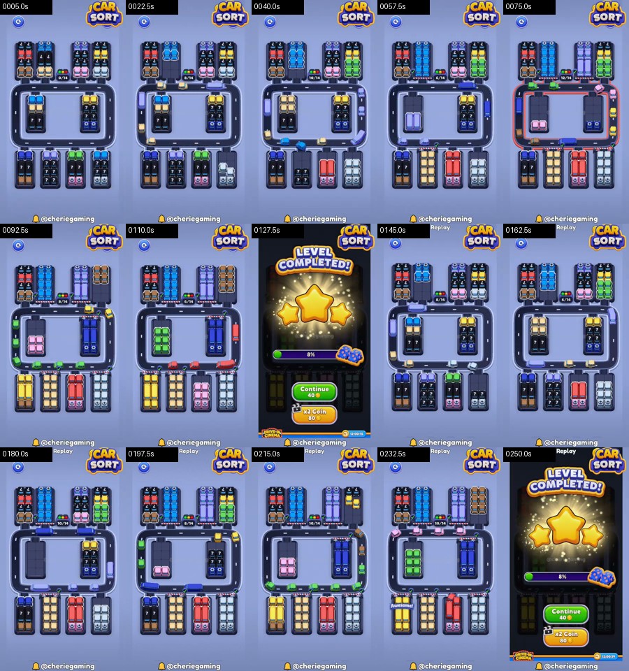 Car Sort: Color Puzzle Level 355 route reference