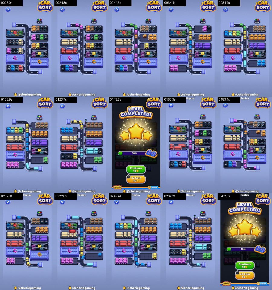 Car Sort: Color Puzzle Level 356 route reference