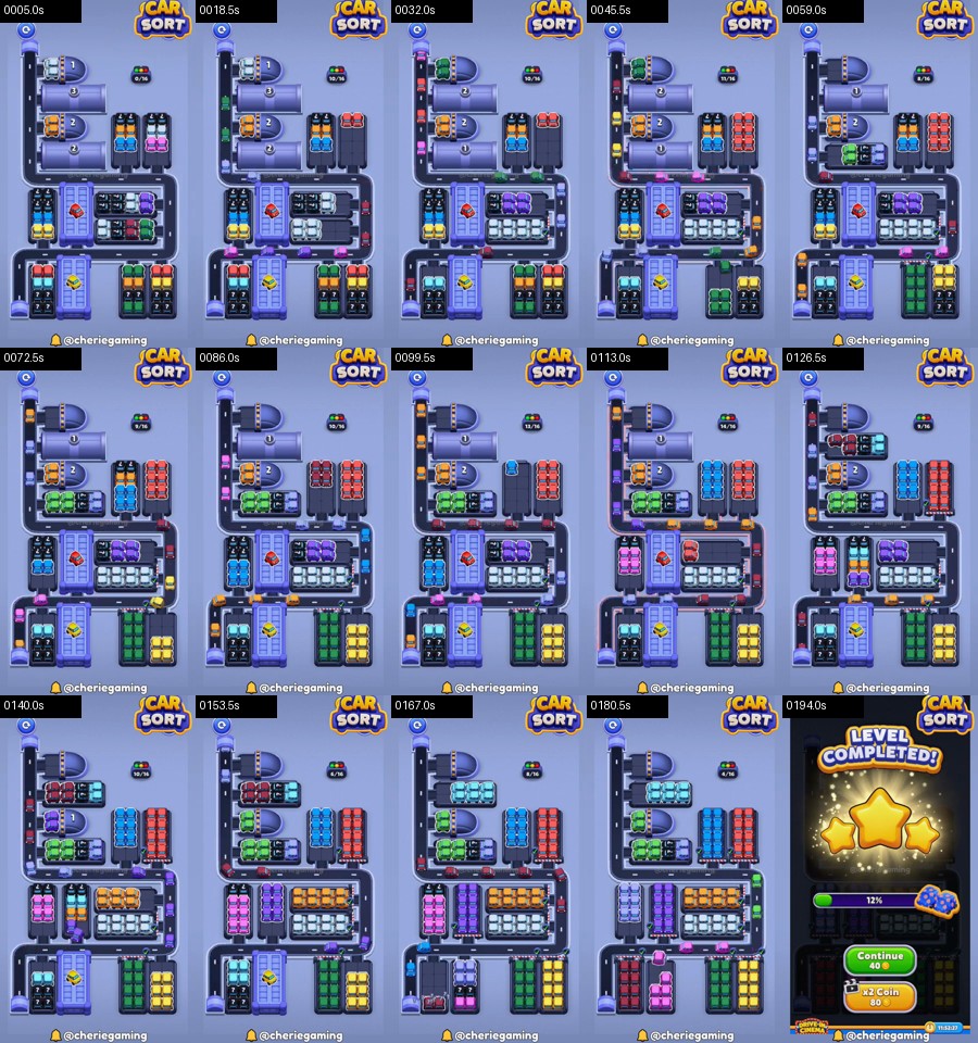 Car Sort: Color Puzzle Level 357 route reference