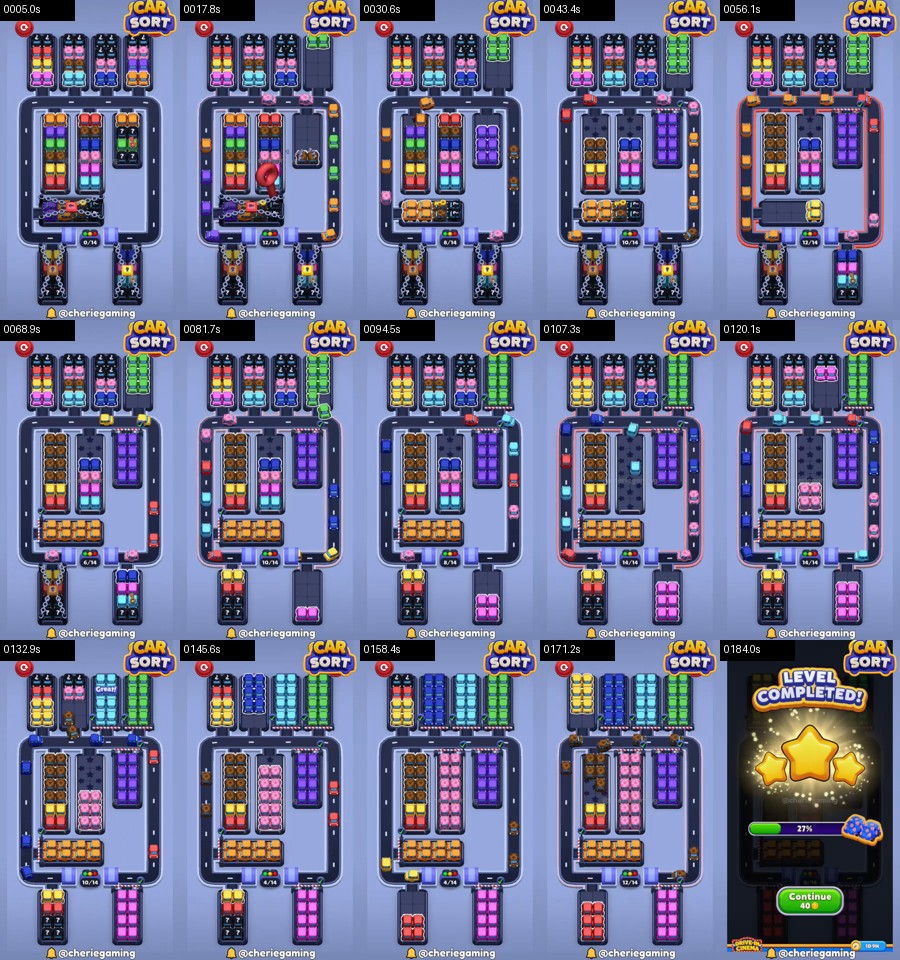 Car Sort: Color Puzzle Level 364 route reference