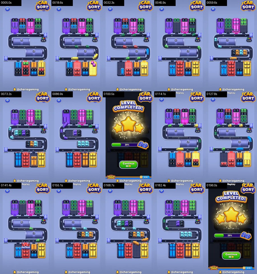 Car Sort: Color Puzzle Level 365 route reference