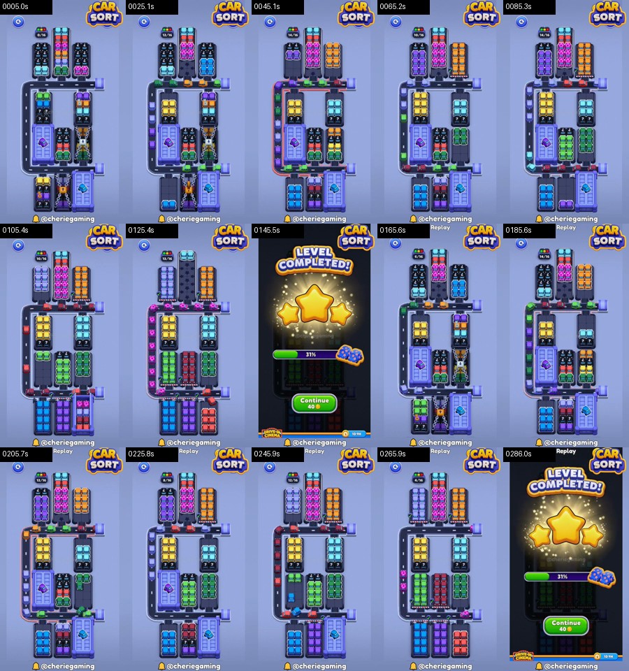 Car Sort: Color Puzzle Level 366 route reference
