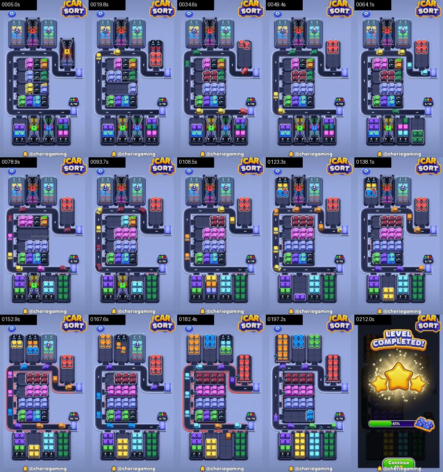 Car Sort: Color Puzzle Level 371 route reference