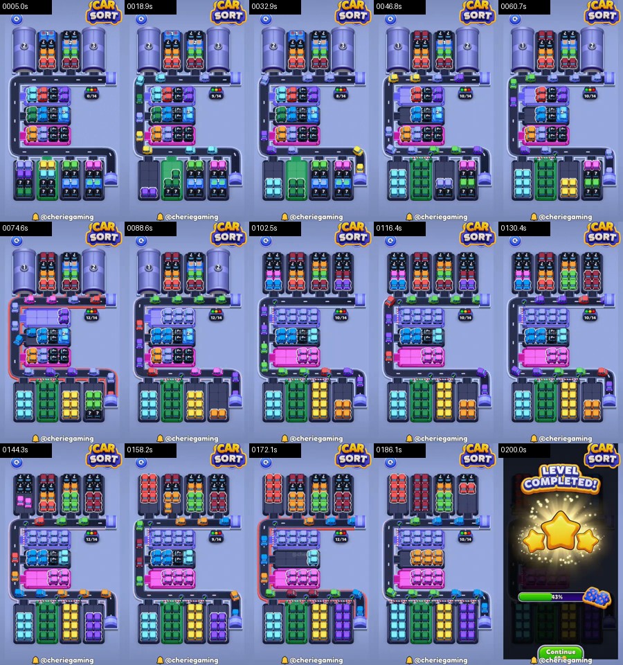 Car Sort: Color Puzzle Level 372 route reference