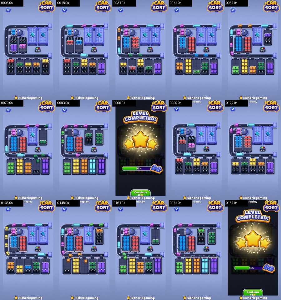 Car Sort: Color Puzzle Level 373 route reference
