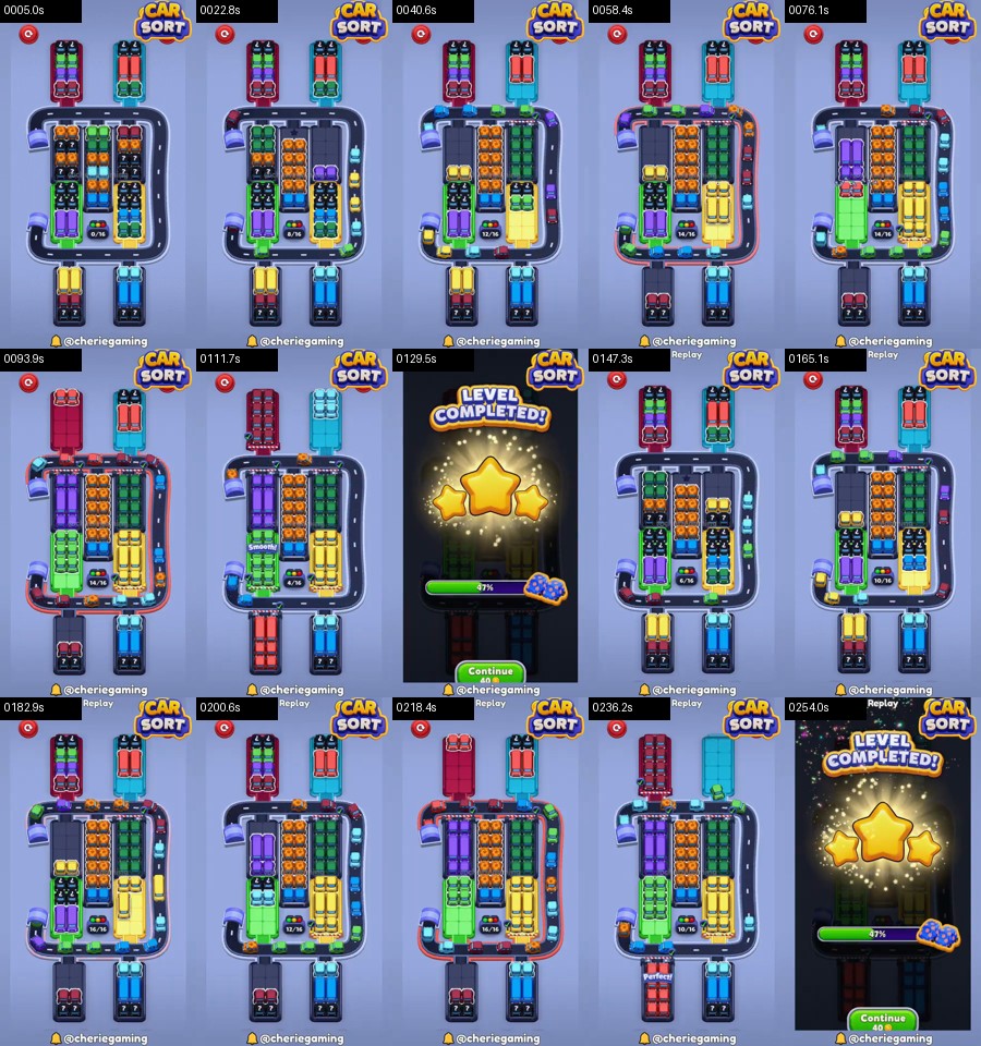 Car Sort: Color Puzzle Level 374 route reference