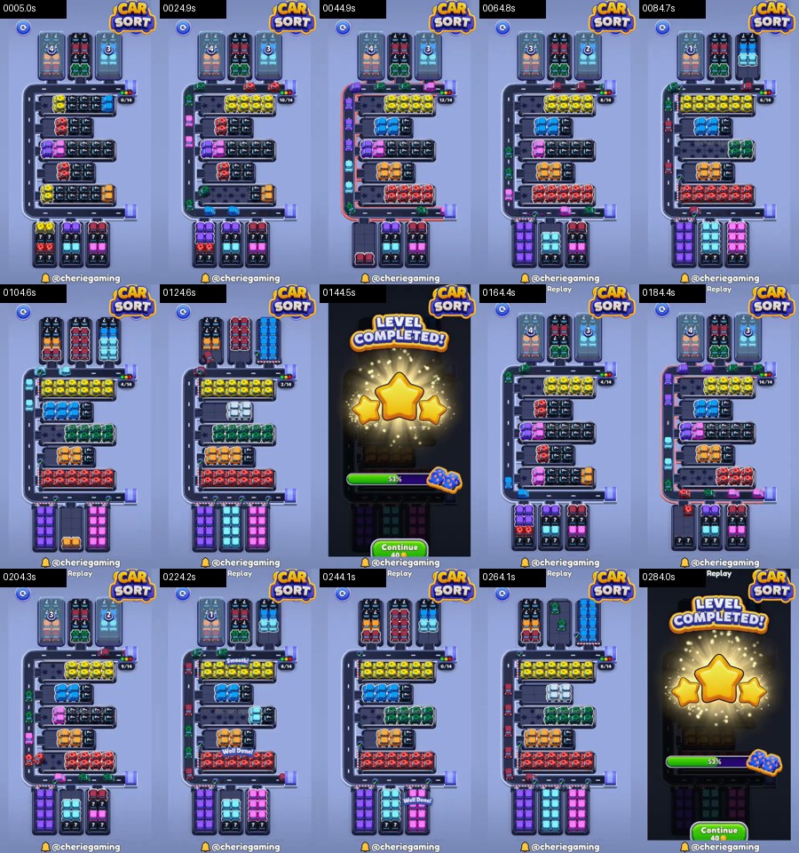 Car Sort: Color Puzzle Level 377 route reference