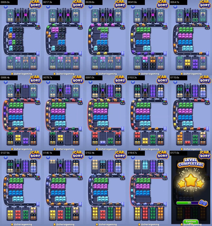 Car Sort: Color Puzzle Level 378 route reference