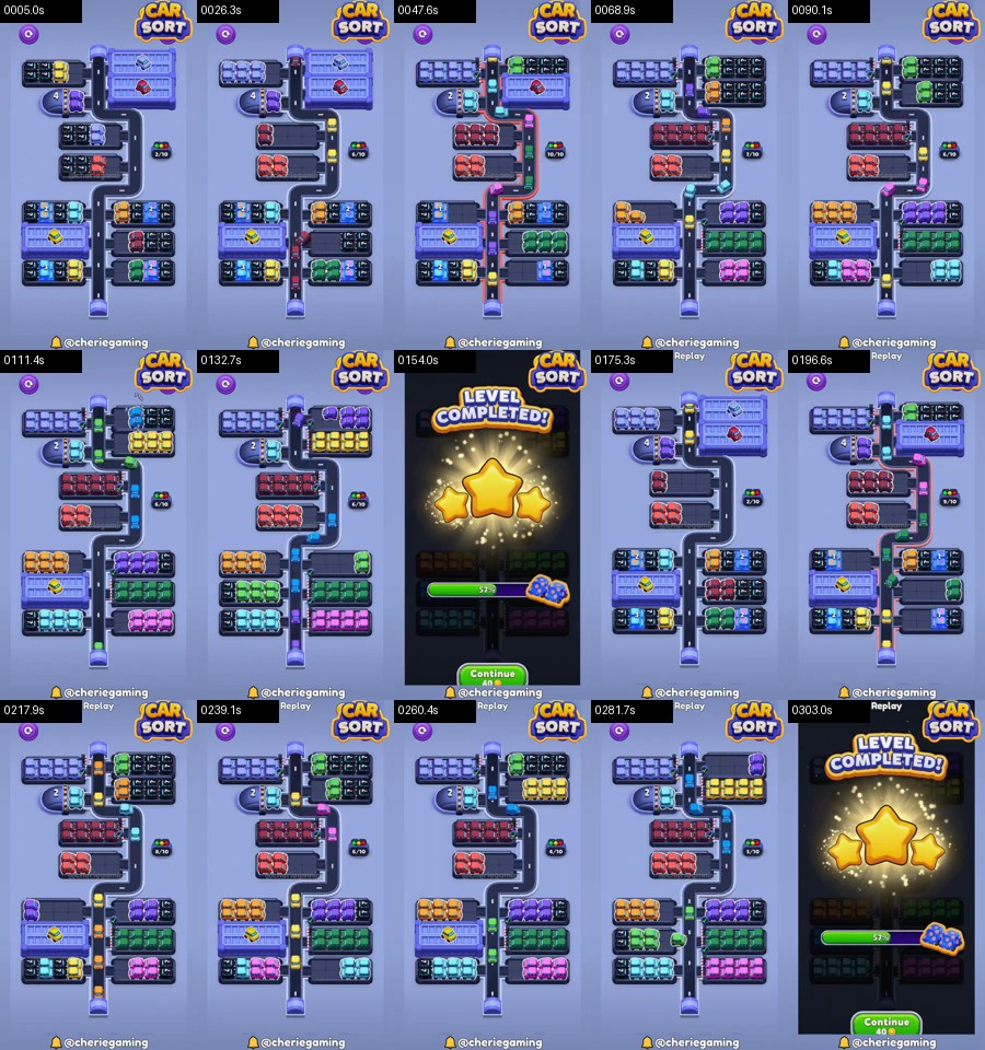 Car Sort: Color Puzzle Level 379 route reference
