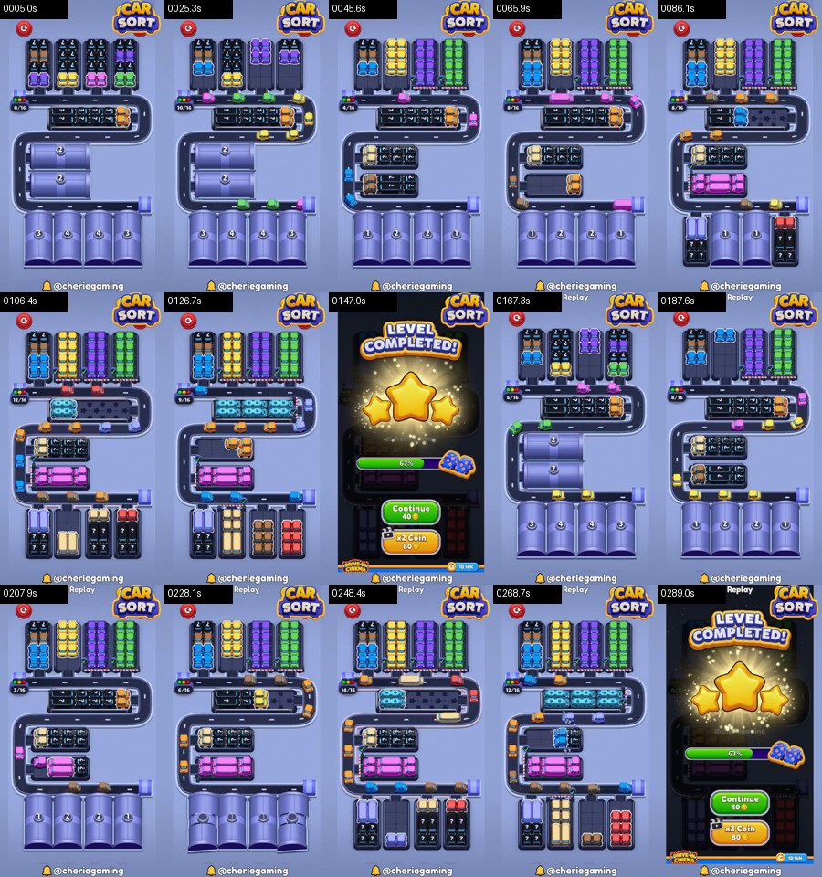 Car Sort: Color Puzzle Level 384 route reference