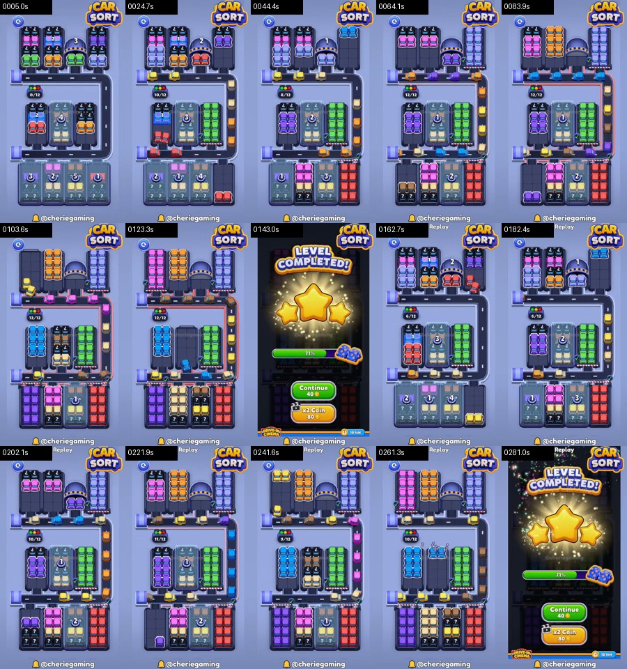 Car Sort: Color Puzzle Level 386 route reference