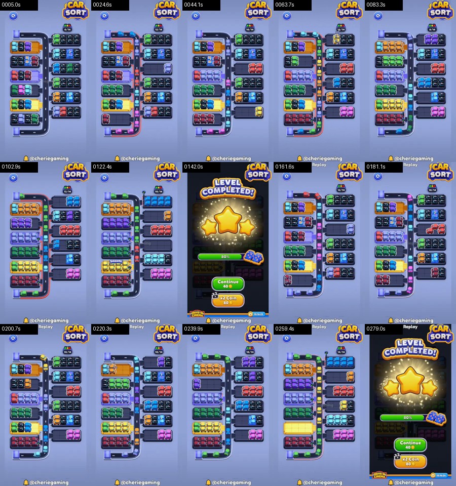 Car Sort: Color Puzzle Level 390 route reference